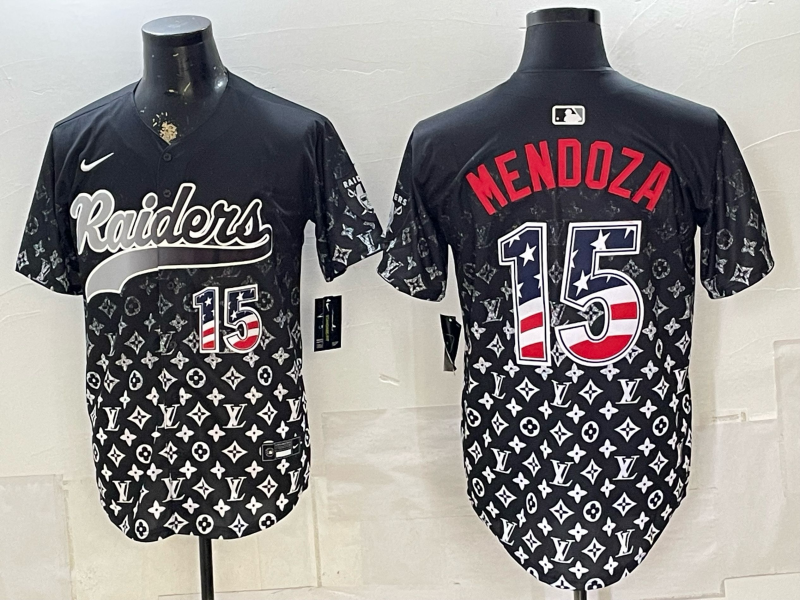 Men 2026 Oakland Raiders #15 Mendoza black Nike Limited NFL Jersey071519